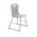 Titan High Chair, Size 3, Grey seat with a steel frame and yellow accents. Ideal for classrooms or versatile seating.