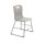 Titan High Chair, Size 3, Grey seat with a steel frame and yellow accents. Ideal for classrooms or versatile seating.