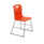Titan High Chair Size 3 in orange with a gray metal frame and anti-slip feet. Ideal for classrooms and play areas.