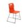 Titan High Chair Size 3 in orange with a gray metal frame and anti-slip feet. Ideal for classrooms and play areas.