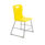Titan High Chair, Size 3, Yellow, with a sturdy grey metal frame and a comfortable molded seat.
