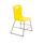 Titan High Chair, Size 3, Yellow, with a sturdy grey metal frame and a comfortable molded seat.