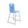 Titan High Chair, Size 4, in Sky Blue with a sturdy metal frame and molded plastic seat.