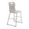 Titan High Chair, Size 4, Grey, featuring a plastic seat and metal frame with a modern design.