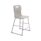 Titan High Chair, Size 4, Grey, featuring a plastic seat and metal frame with a modern design.