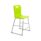 Titan High Chair, Size 4, in vibrant lime with a slim silver frame and ergonomic backrest.