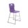 Titan High Chair, Size 4, in vibrant purple with a sturdy silver frame and a simple, modern design.