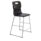 Titan High Chair, Size 5, Black with plastic seat and metal frame, suitable for educational or casual settings.