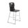 Titan High Chair, Size 5, Black with plastic seat and metal frame, suitable for educational or casual settings.