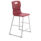 Titan High Chair, Size 5, burgundy plastic seat with a silver metal frame. Ideal for educational environments.