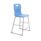 Titan High Chair, Size 5, Sky Blue seat with silver metal frame and a cutout handle in the backrest.