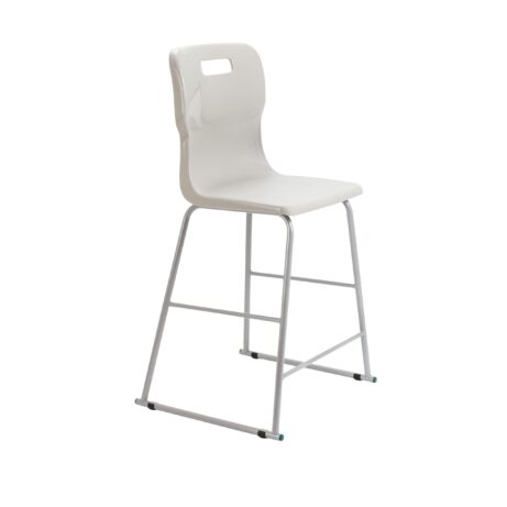 Titan High Chair, Size 5, in grey with a sturdy metal frame and ergonomic design.