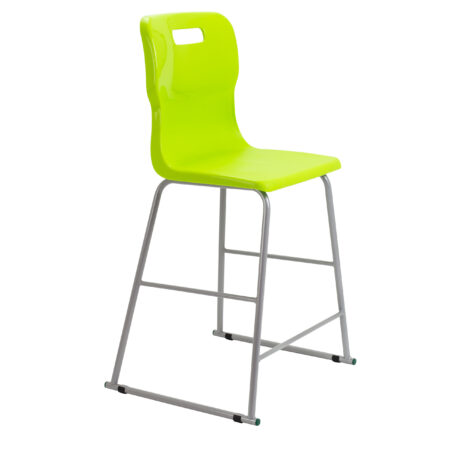 Titan High Chair, Size 5, in Lime with a lightweight metal frame and ergonomic design.