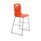 Titan High Chair, Size 5, in vibrant orange with a gray metal frame.