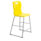 Titan High Chair, Size 5, in bright yellow with a metal frame and ergonomic design. Ideal for educational settings.