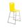 Titan High Chair, Size 5, in bright yellow with a metal frame and ergonomic design. Ideal for educational settings.