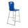 Titan High Chair, Size 6, blue plastic seat, metal frame with footrest, designed for durability and comfort.
