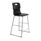Titan High Chair Size 6 in black, featuring a sleek plastic seat and a sturdy metal frame.