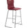 Titan High Chair, Size 6, in burgundy with a sleek plastic seat and a sturdy silver metal frame.