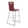Titan High Chair, Size 6, in burgundy with a sleek plastic seat and a sturdy silver metal frame.