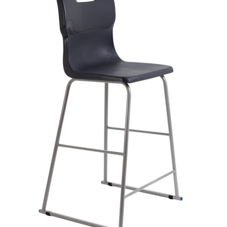 Titan High Chair, Size 6, in Charcoal with a sleek design and sturdy metal frame.