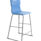 Titan High Chair, Size 6, Sky Blue seat with a silver metal frame and backrest design.