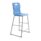 Titan High Chair, Size 6, Sky Blue seat with a silver metal frame and backrest design.