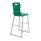 Titan High Chair, Size 6, green plastic seat with a metal frame and footrest. Ideal for classrooms or dining areas.