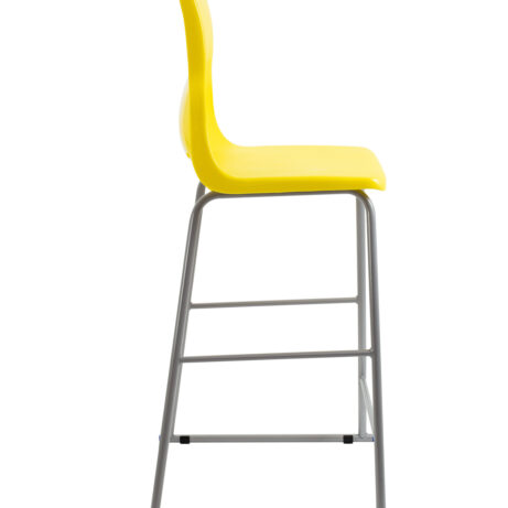 Titan High Chair in yellow, featuring an anti-tilt design, ergonomic support, and easy-clean surface for educational settings.