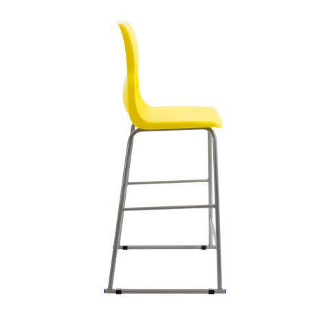 Titan High Chair in yellow, featuring an anti-tilt design, ergonomic support, and easy-clean surface for educational settings.