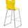 Titan High Chair in yellow with a grey frame, designed for educational settings with lumbar support and easy-clean surface.