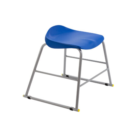 Titan Stool Size 3 with grey frame and blue seat. Modern design suitable for commercial and office use.