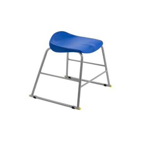 Titan Stool Size 3 with grey frame and blue seat. Modern design suitable for commercial and office use.
