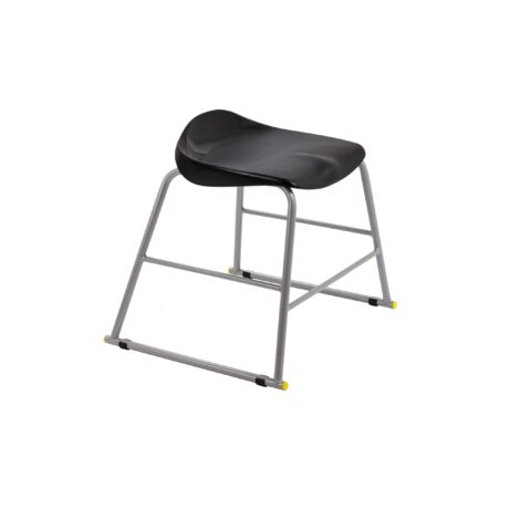 Titan Stool Size 3 with a grey frame and black seat. Modern design with sturdy construction.
