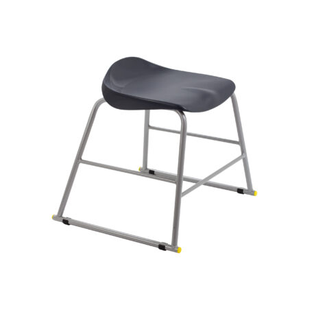 Titan Stool, Size 3, grey frame with charcoal seat, designed for versatile seating solutions.