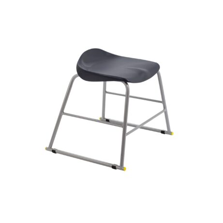 Titan Stool, Size 3, grey frame with charcoal seat, designed for versatile seating solutions.