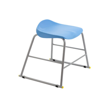 Titan Stool Size 3 with a grey frame and sky blue seat, featuring a sleek and modern design.