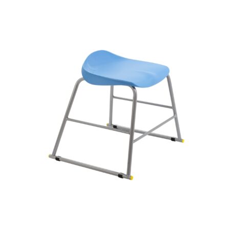 Titan Stool Size 3 with a grey frame and sky blue seat, featuring a sleek and modern design.