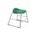Titan Stool, Size 3, grey frame with a green seat, designed for durability and modern style.