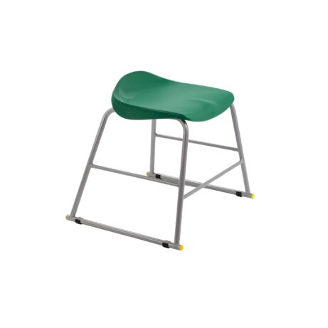 Titan Stool, Size 3, grey frame with a green seat, designed for durability and modern style.