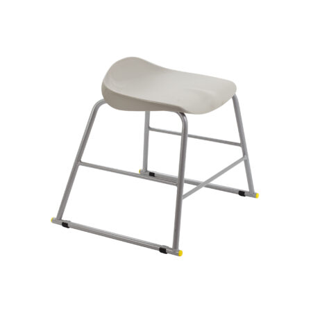 Titan Stool Size 3 in grey frame with a grey seat, featuring a modern design and sturdy construction.