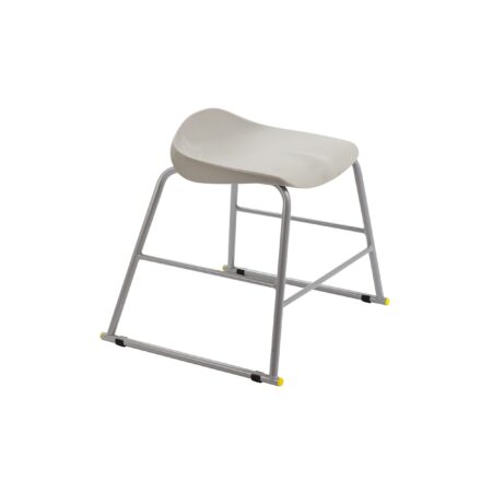Titan Stool Size 3 in grey frame with a grey seat, featuring a modern design and sturdy construction.