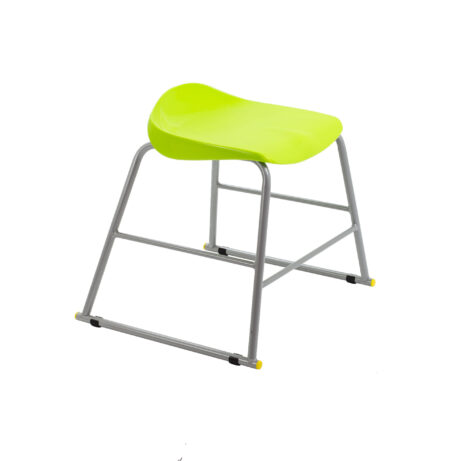 Titan Stool, Size 3, with a grey frame and lime seat.