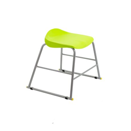 Titan Stool, Size 3, with a grey frame and lime seat.