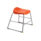 Titan Stool in Size 3, featuring a grey frame and an orange seat. Modern and versatile design for various settings.