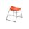 Titan Stool in Size 3, featuring a grey frame and an orange seat. Modern and versatile design for various settings.