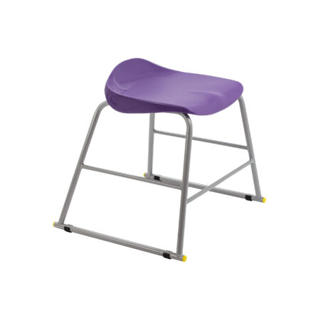 Titan Stool Size 3 with a grey frame and purple seat.