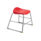 Titan Stool, Size 3, Grey frame with a red seat, designed for modern spaces.