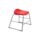 Titan Stool, Size 3, Grey frame with a red seat, designed for modern spaces.