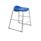 Titan Stool, Size 4, grey frame, blue seat. Modern design suitable for commercial and office use.